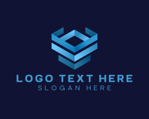 3d - Box Forwarding Tech logo design