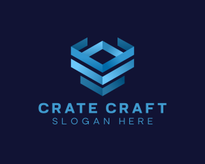 Crate - Box Forwarding Tech logo design
