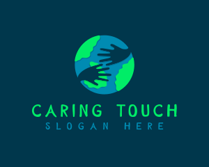 Care - Globe Care Hug logo design
