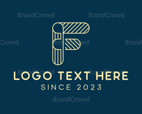 Digital Tech Letter F Outline Logo