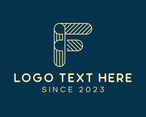 Letter F - Digital Tech Letter F Outline logo design