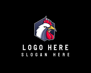 Gamer - Rooster Esports Clan logo design