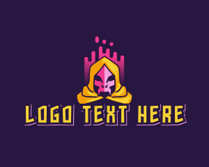 Game Streaming - Skeleton Evil Wizard logo design