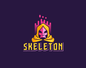 Skeleton Evil Wizard logo design