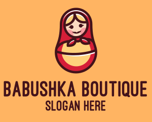 Babushka - Russian Matryoshka Doll logo design