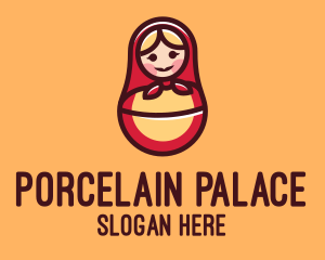 Porcelain - Russian Matryoshka Doll logo design