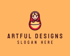 Russian Matryoshka Doll logo design