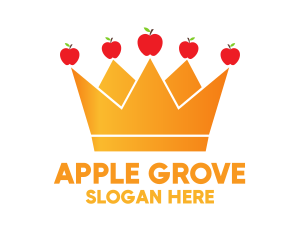 Orange Crown Apples logo design