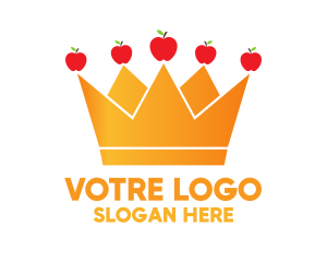 Queen - Orange Crown Apples logo design