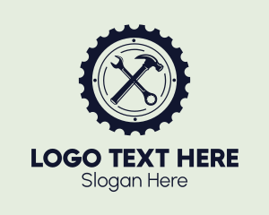 Wrench - Gear Machinery Tools logo design
