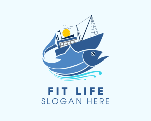 Seaman - Fisherman Fishing Vessel logo design