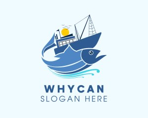 Vessel - Fisherman Fishing Vessel logo design