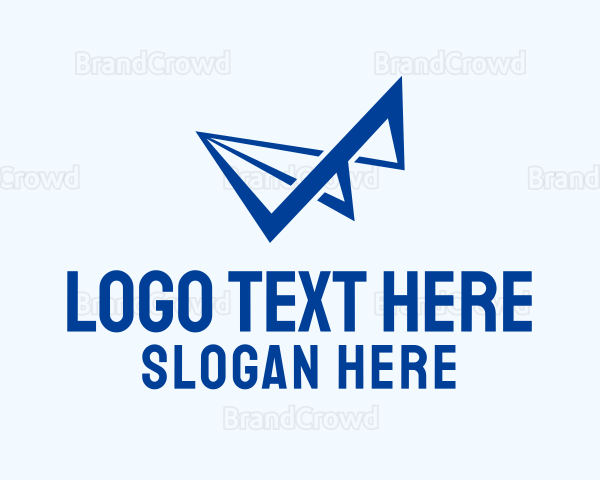 Geometric Paper Plane Logo