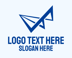 Abstract Paper Airplane Logo