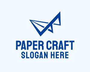 Geometric Paper Plane logo design