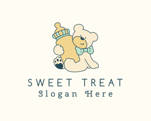 Baby Bottle Bear logo design