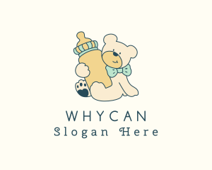 Bear - Baby Bottle Bear logo design