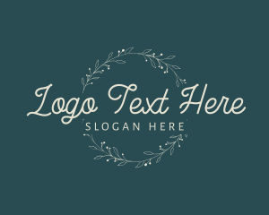 Wedding - Feminine Floral Wreath logo design