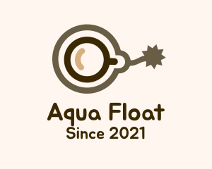 Floating - Brown Coffee Bomb logo design