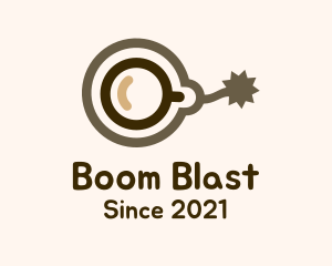 Brown Coffee Bomb logo design