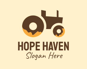 Snack Bar - Donut Delivery Tractor logo design