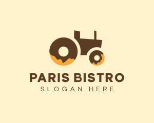 Donut Delivery Tractor logo design