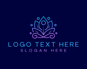 Healing - Yoga Lotus Spa logo design