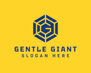 Blue Hexagon  Letter G logo design