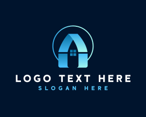 Contractor House Building logo design