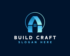 Contractor House Building logo design