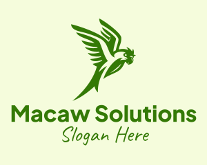 Macaw - Flying Wild Macaw logo design