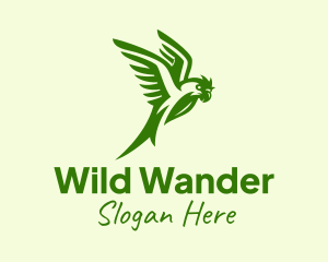 Flying Wild Macaw logo design