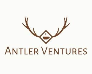 Antler - Forest Antler Cafe logo design