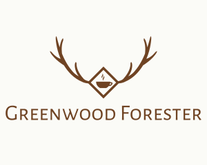 Forest Antler Cafe logo design