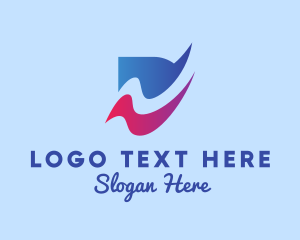 Website - Wavy Letter D logo design
