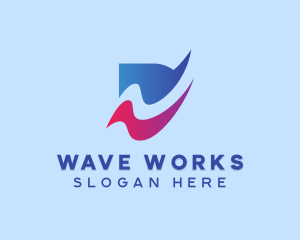 Wavy - Wavy Letter D logo design