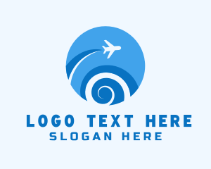 Tourist Spot - Air Travel Plane logo design