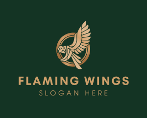 Wings - Metallic Owl Wings logo design