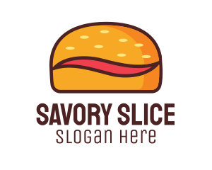 Ham - Tilde Hamburger Bun logo design