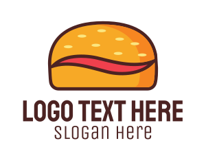 Cheeseburger - Tilde Hamburger Bun logo design