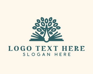 Review Center - Educational Reading Book logo design