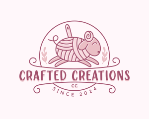 Crochet Sheep Yarn logo design