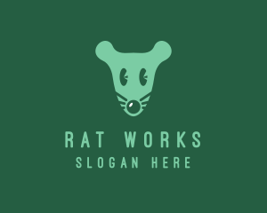Rat - Cute Mouse Head logo design