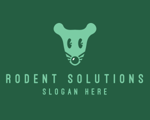 Rodent - Cute Mouse Head logo design