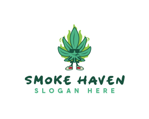 Cool Cannabis Smoker logo design