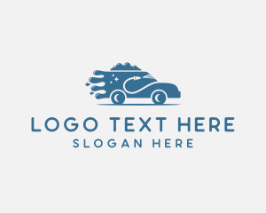 Clean - Bubble Wash Car Cleaning logo design