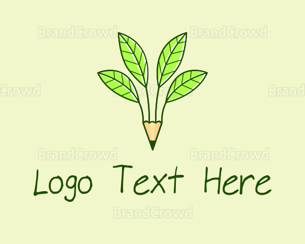 Pencil Plant Seedling Logo