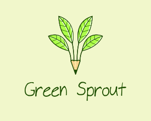 Seedling - Pencil Plant Seedling logo design