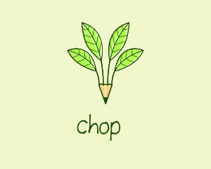 Agriculture - Pencil Plant Seedling logo design