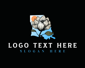 Magnolia Flower - Louisiana Magnolia Flower logo design